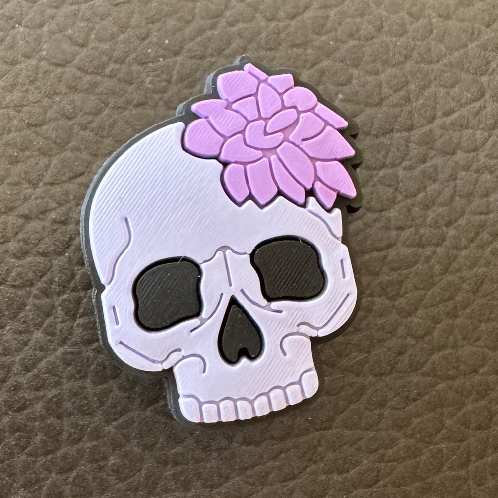 Lavender Skull CROCS Jibbitz Shoe Charm 5/$20